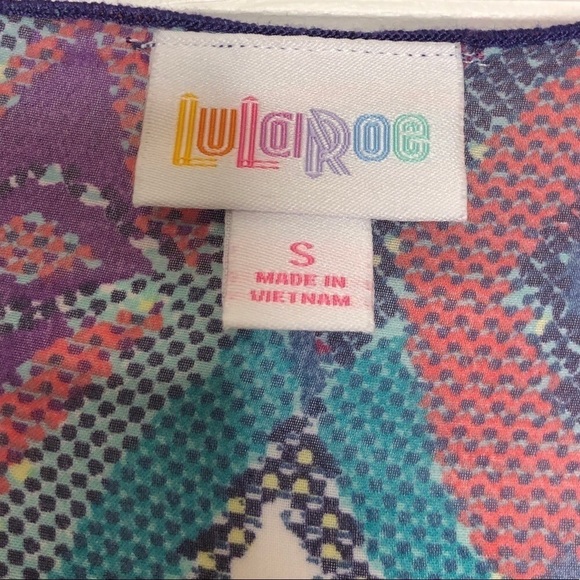 New - LULAROE Shirley Geometric Print Open Front Sheer Kimono - Size Small (0-8) - Picture 5 of 6